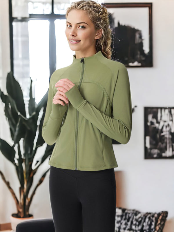 anna kaci Long-Sleeved High-Elasticity Quick-Drying Breathable Sports Jacket