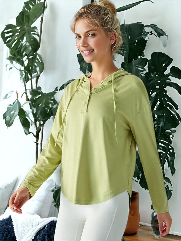 Anna Kaci Loose And Breathable Long Sleeved Casual Yoga Jacket