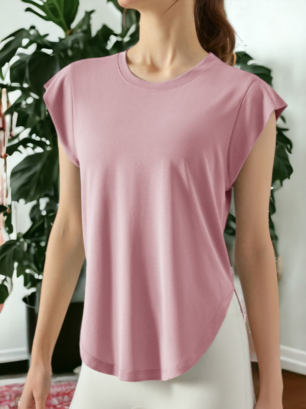 Anna Kaci Loose Fresh Short Sleeved Fitness T-shirt