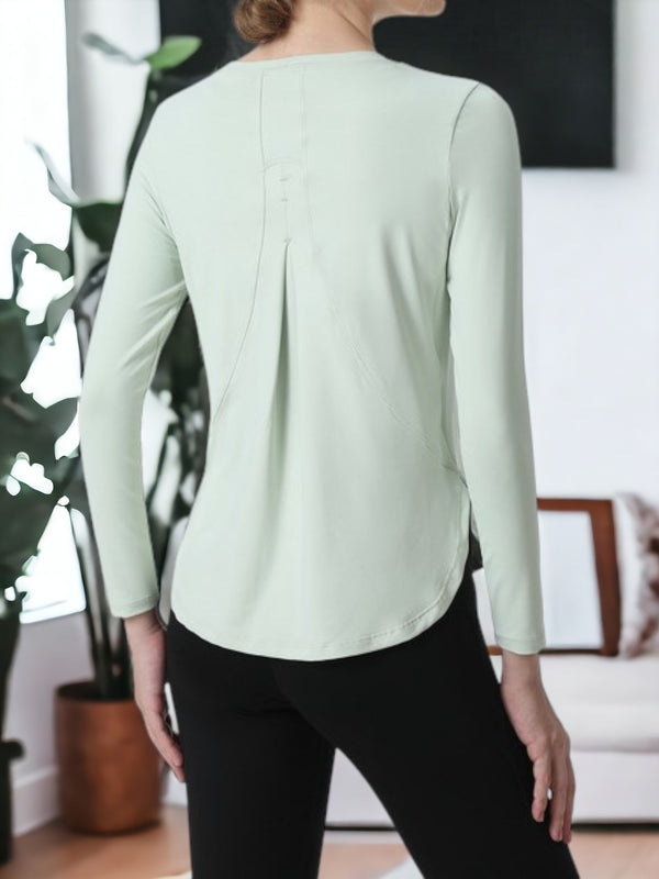 Anna Kaci Loose Slim Long Sleeved Quick Drying Yoga Sweatshirt