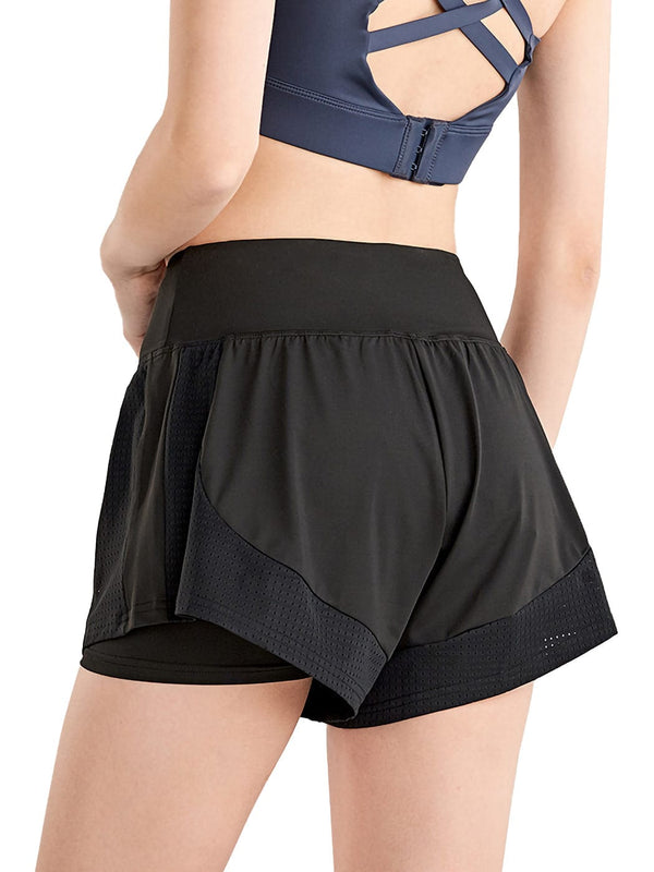 Anna Kaci Quick Dry Loose Running Shorts 2-in-1 Gym