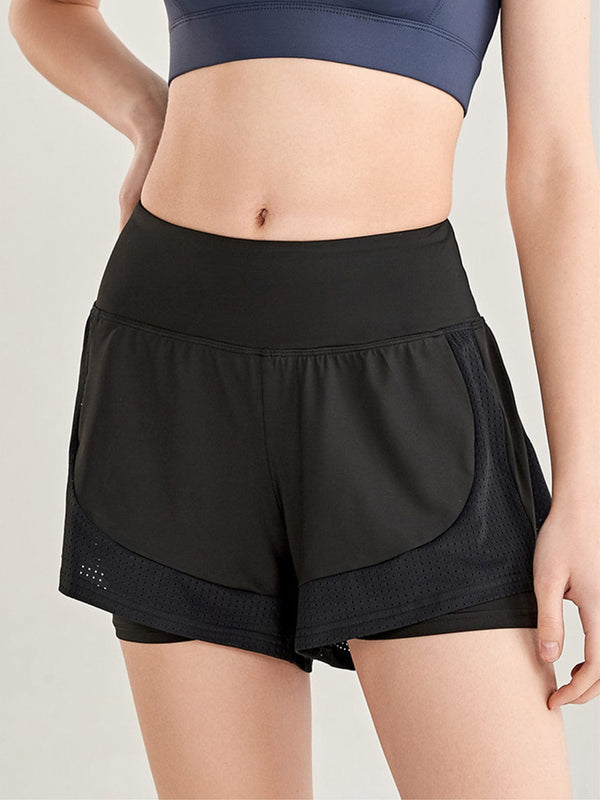 Anna Kaci Quick Dry Loose Running Shorts 2-in-1 Gym