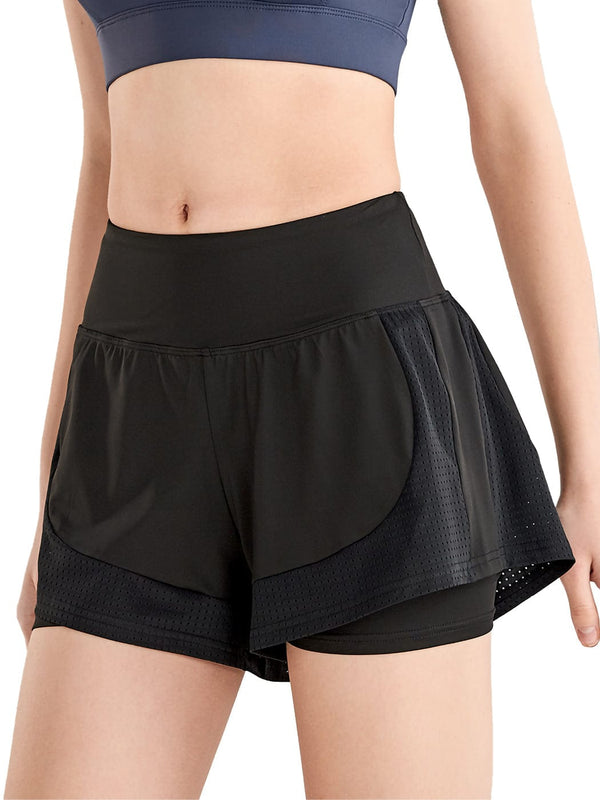 anna kaci Quick Dry Loose Running Shorts 2-in-1 Gym