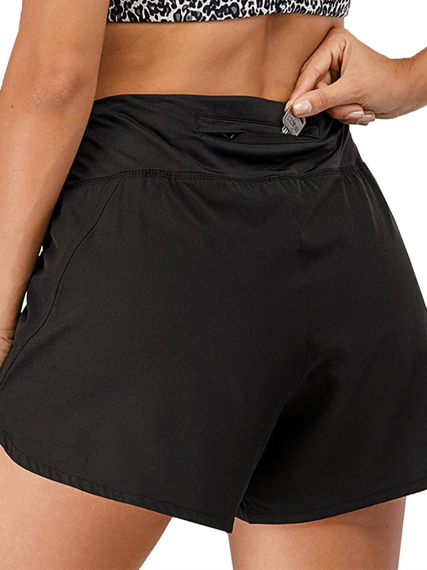 Anna Kaci Running Shorts Drawstring Yoga Gym Athletic Shorts With Pockets