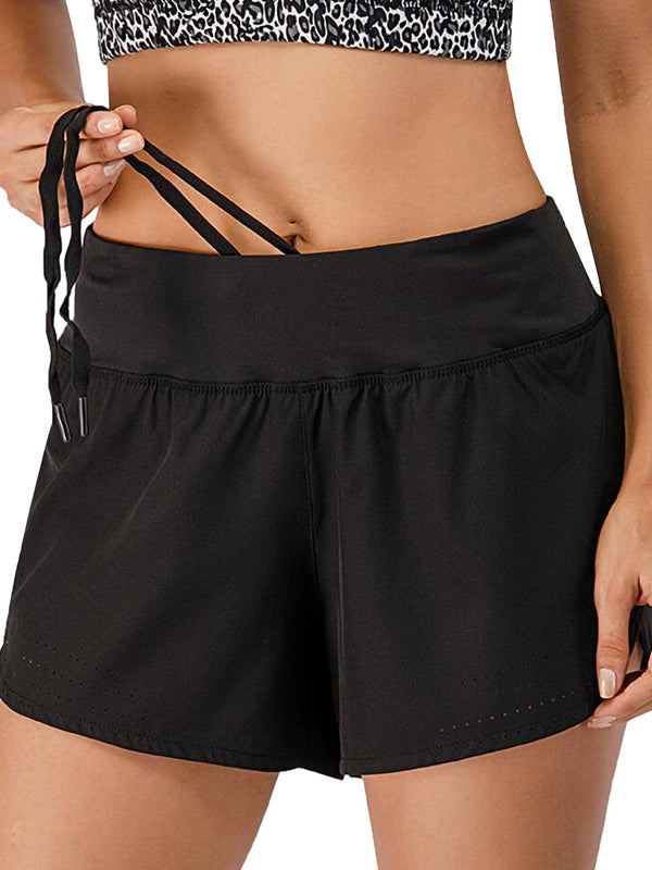 anna kaci Running Shorts Drawstring Yoga Gym Athletic Shorts with Pockets