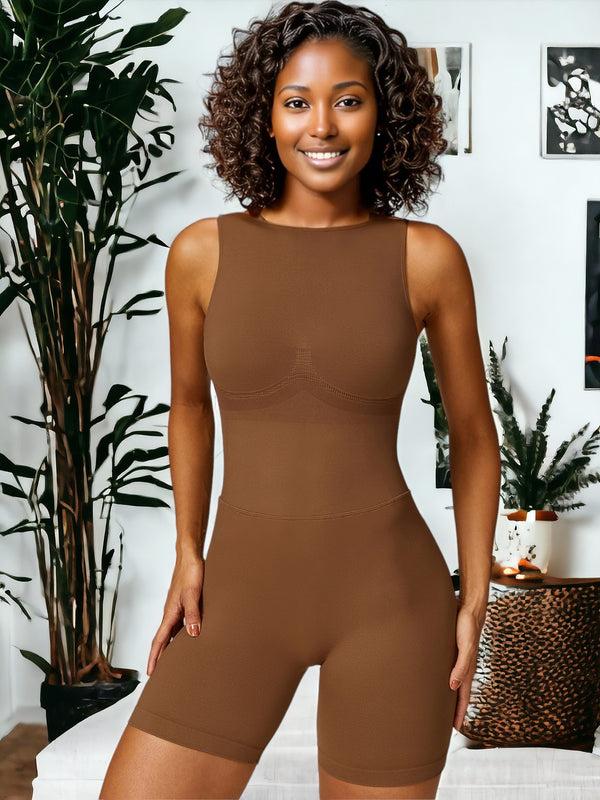 Anna Kaci Seamless Hollow Back Tight Yoga Fitness Jumpsuit