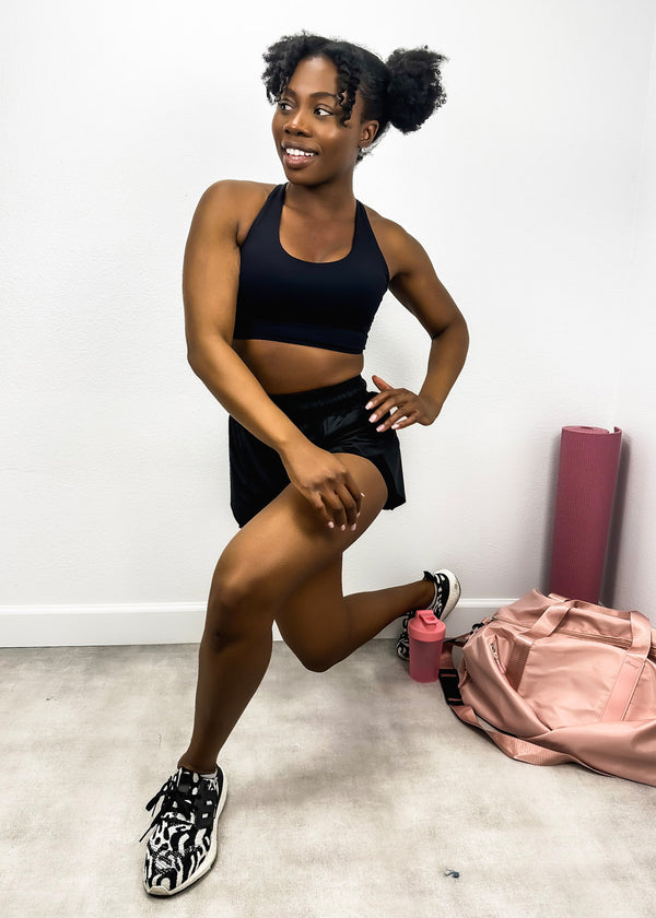 anna kaci Soft Buttery Cross Back Fitness Sports Bra