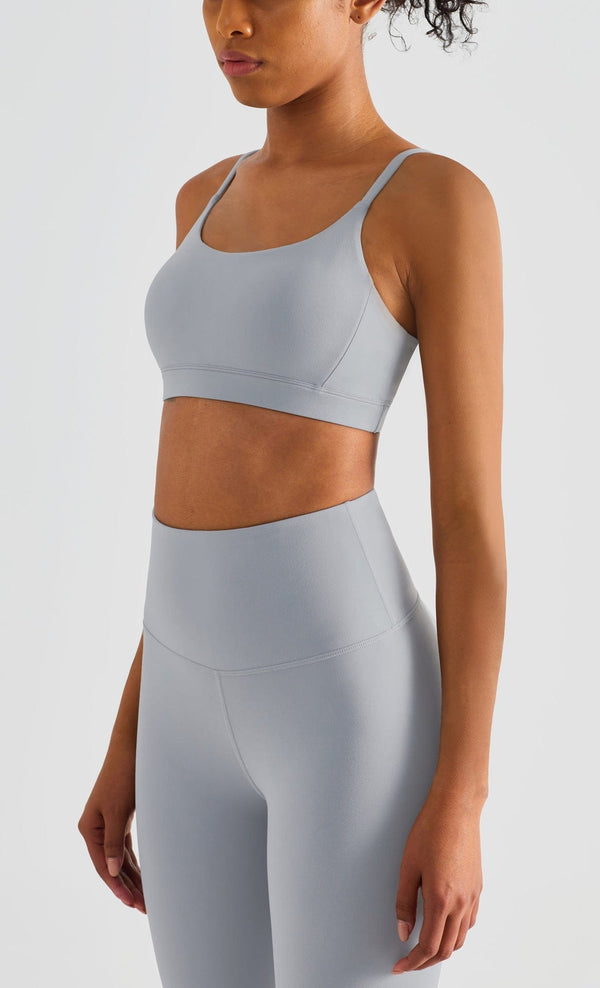 Anna Kaci Soft Buttery Thin Back Strap Fitness Sports Bra