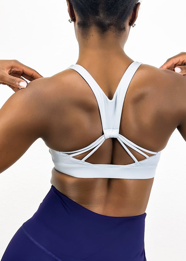 Anna Kaci Soft Buttery V-Shape Back Straps Fitness Sports Bra