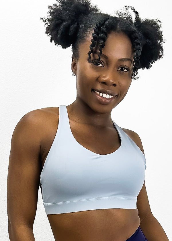 anna kaci Soft Buttery V-Shape Back Straps Fitness Sports Bra