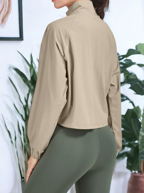 Anna Kaci Sun Protection Long Sleeved Zippered Front Sports Jacket