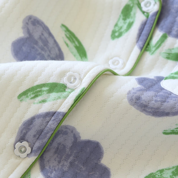 Anna Kaci Tulip Pattern Textured Pajama Coordinates