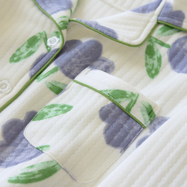 Anna Kaci Tulip Pattern Textured Pajama Coordinates