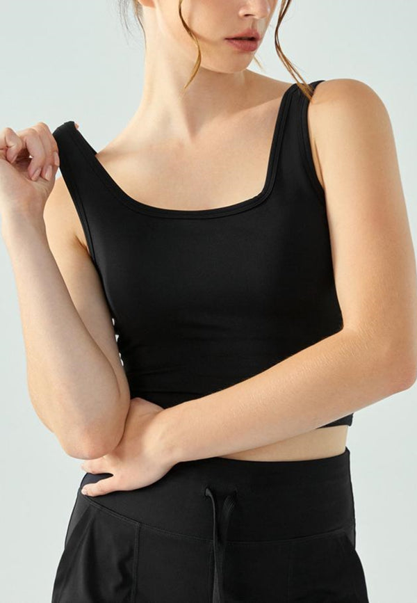 Anna Kaci Women Cross Back Sports Bra Tight Fit Quick Drying Tank Tops