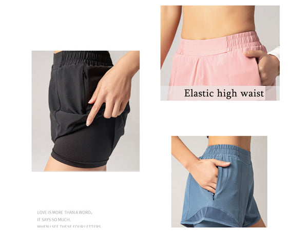 Anna Kaci Workout Shorts Athletic Sports Running Shorts Active Yoga Gym Sport Shorts