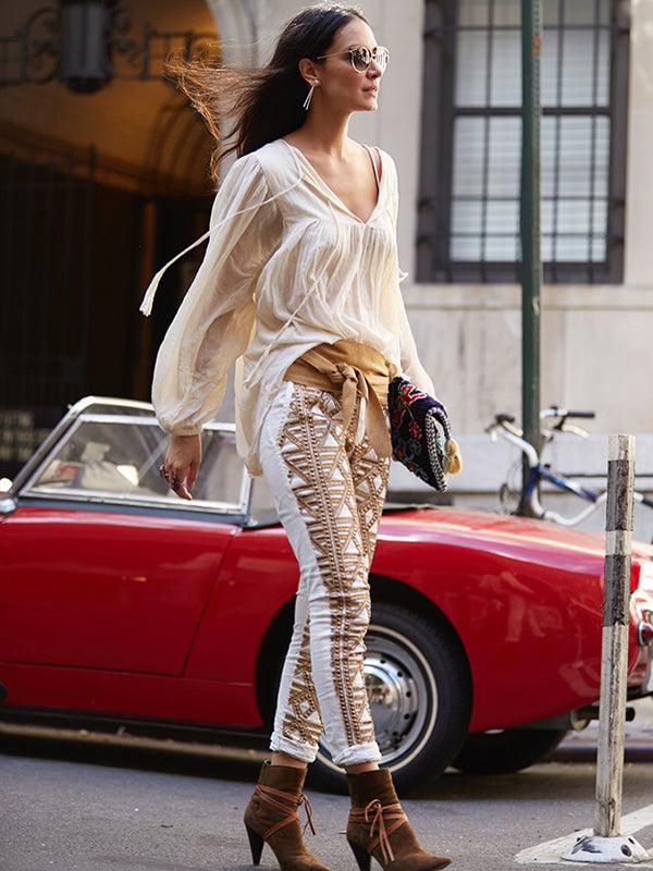 Anna Kosturova Billowy Sleeve Top