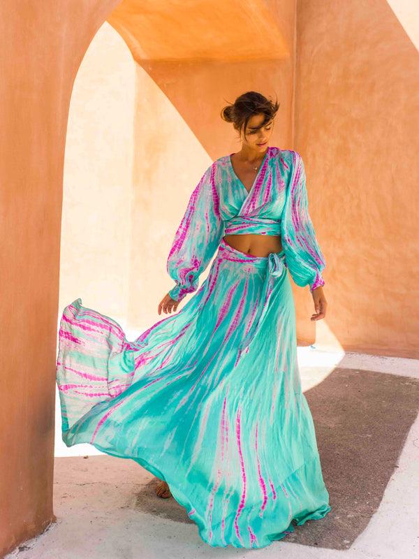 Anna Kosturova Cara Silk Wrap Top