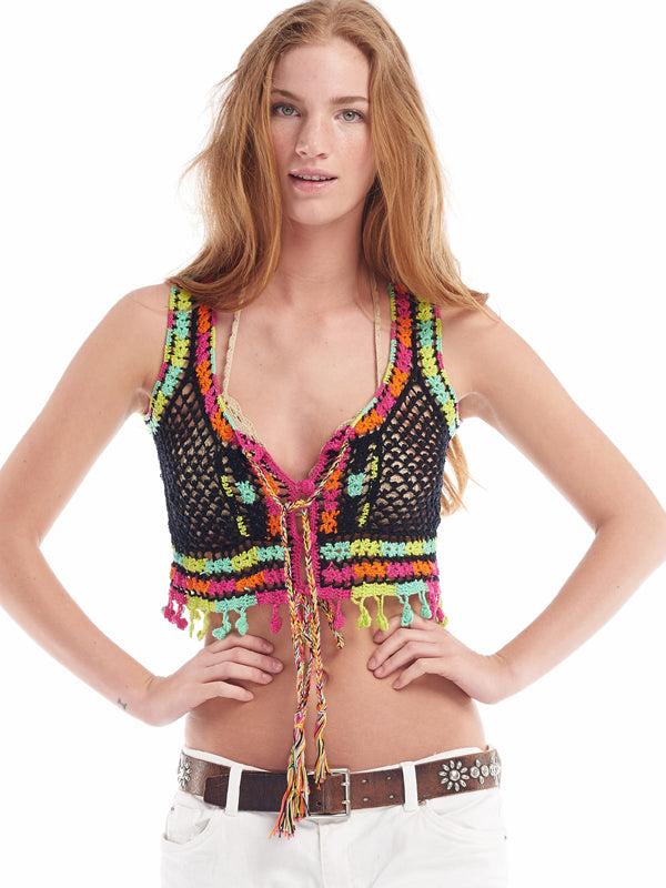Anna Kosturova Crochet Astral Nomad Crop Top