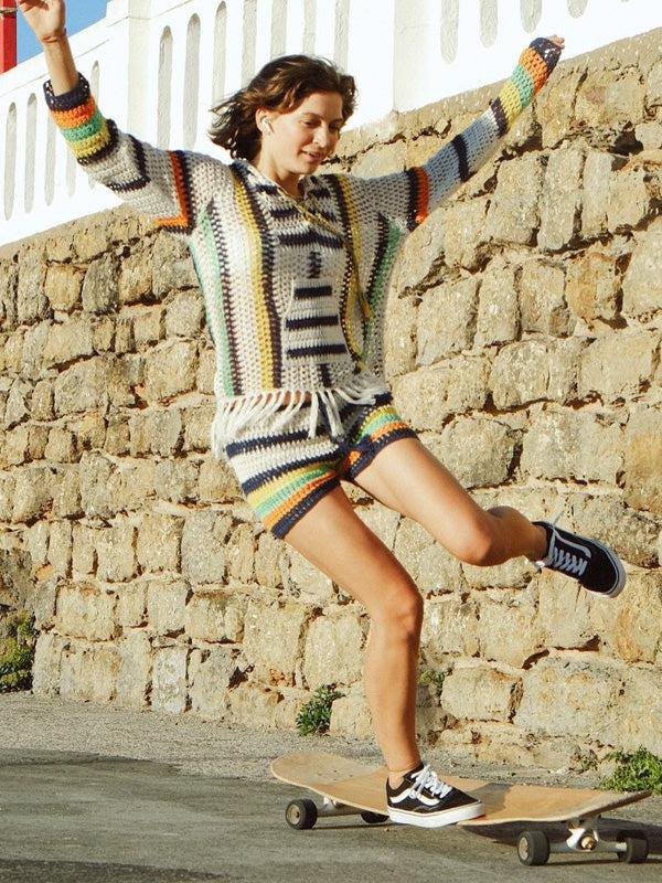 Anna Kosturova Crochet Baja Hoodie