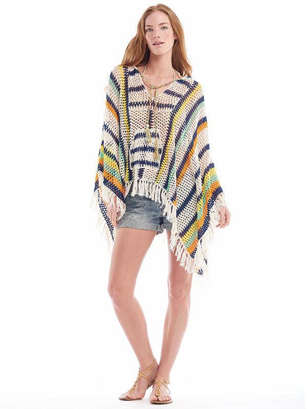 Anna Kosturova Crochet Baja Poncho Hoodie