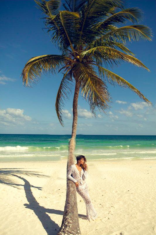 Anna Kosturova Crochet Bianca Dress