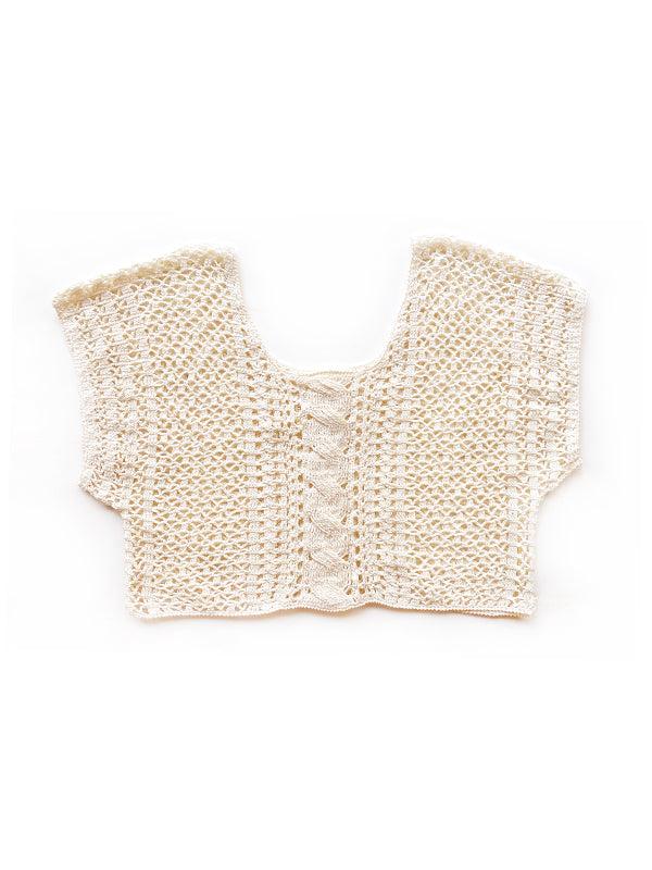 Anna Kosturova Crochet Cable Stitch Crop Top