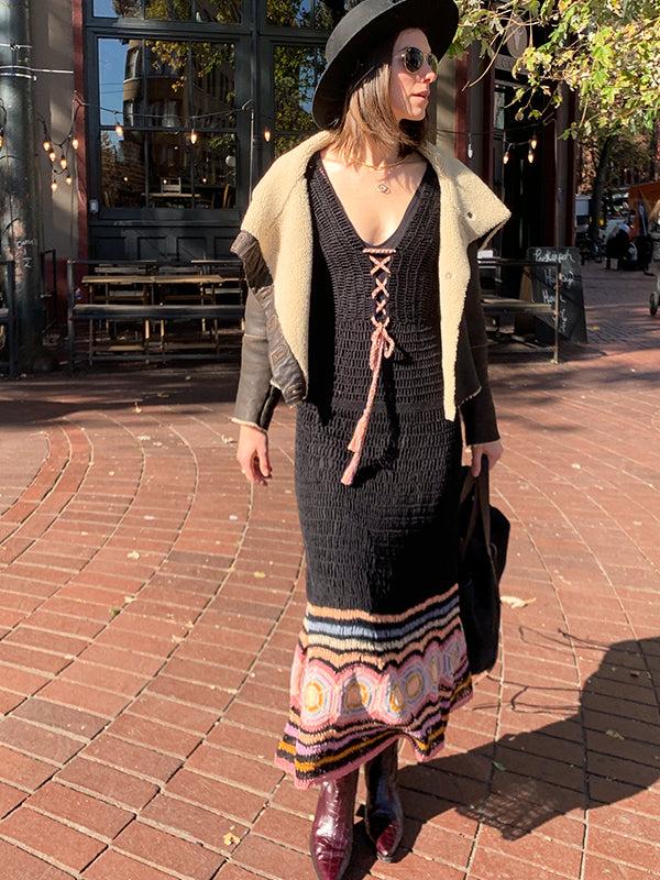 Anna Kosturova Crochet Carly Maxi Dress - Cream