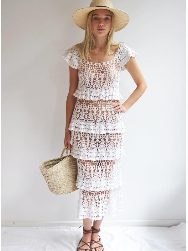 Anna Kosturova Crochet Cotillion Dress