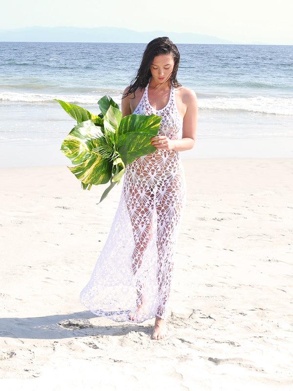 Anna Kosturova Crochet Emma Maxi Dress