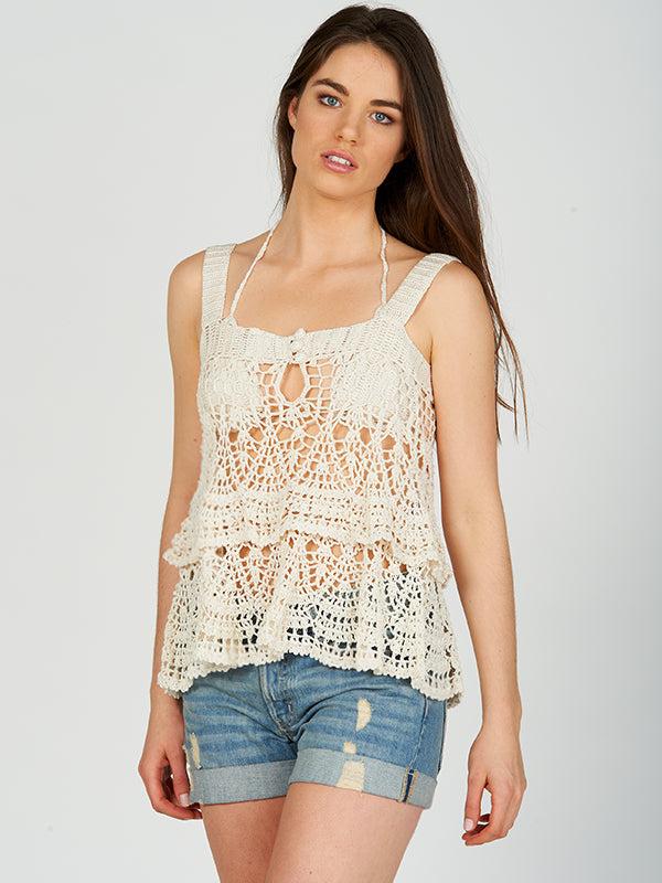 anna kosturova Crochet Flapper Top