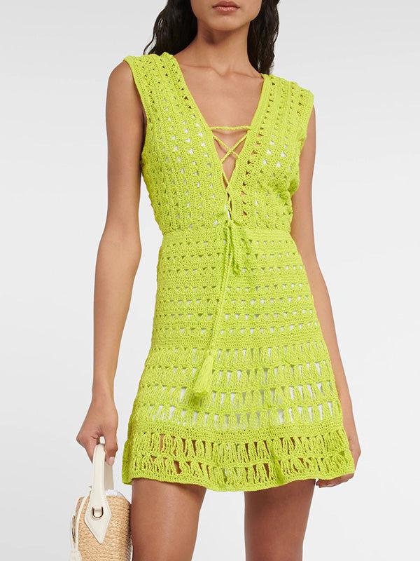 Anna Kosturova Crochet Jennifer Dress