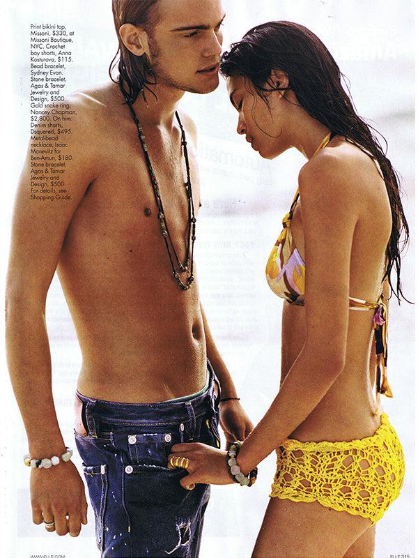 Anna Kosturova Crochet Lacy Boy-Cut Shorts