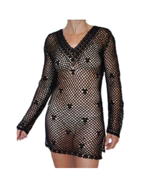 Anna Kosturova Crochet Liza Mini Dress