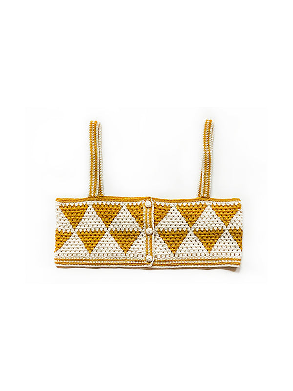 Anna Kosturova Crochet Maija High Waisted Shorts