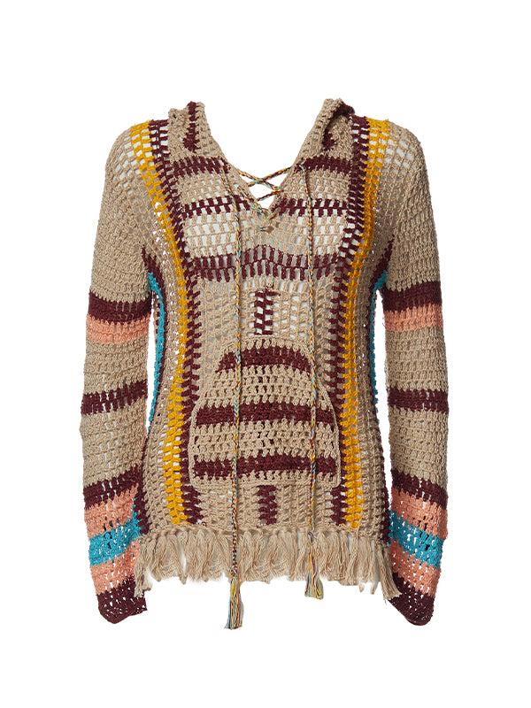 Anna Kosturova Crochet Malibu Hoodie