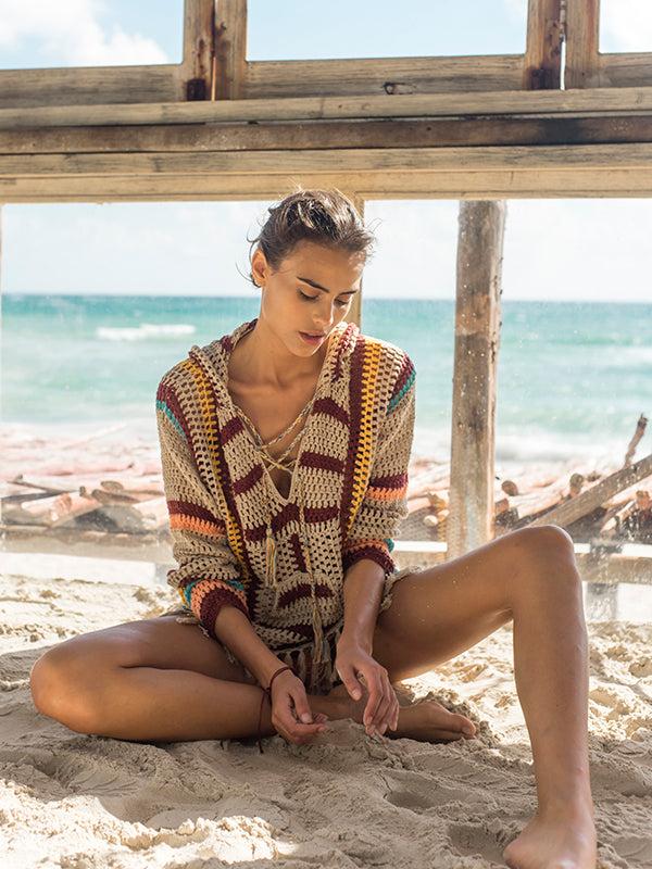anna kosturova Crochet Malibu Hoodie