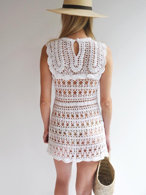 Anna Kosturova Crochet Manor Amelia Mini Dress