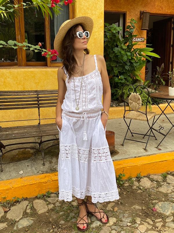 anna kosturova Crochet Manor Midi Dress