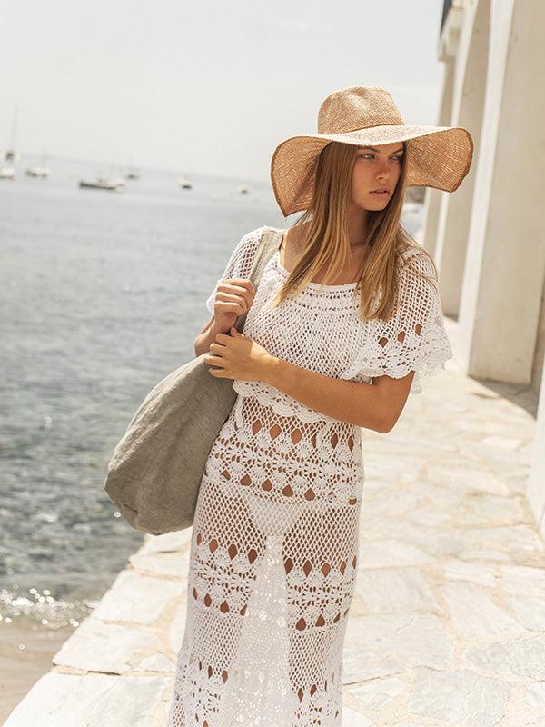 Anna Kosturova Crochet Marianne Maxi Dress