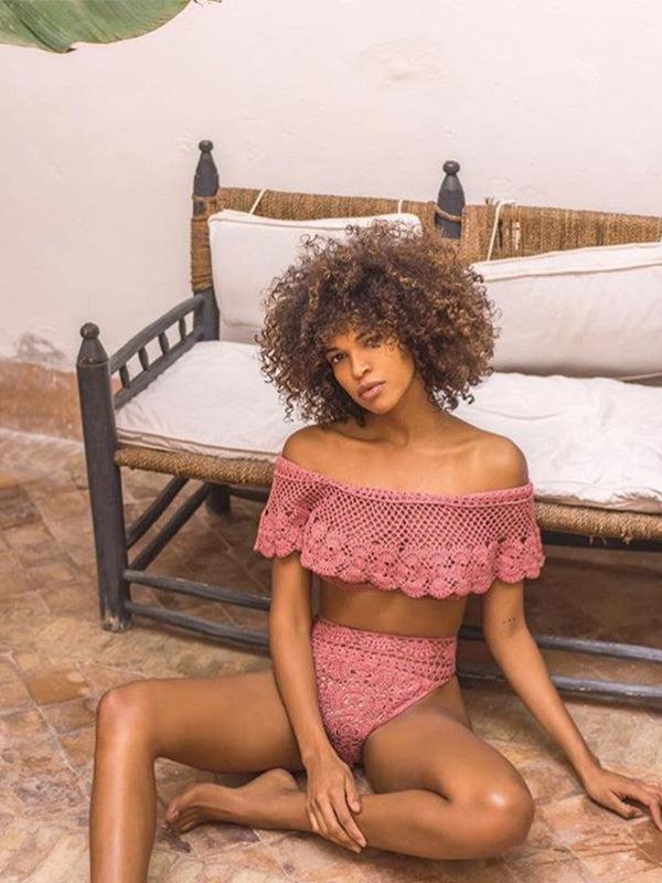 Anna Kosturova Crochet Marianne Skirt - Vintage Rose