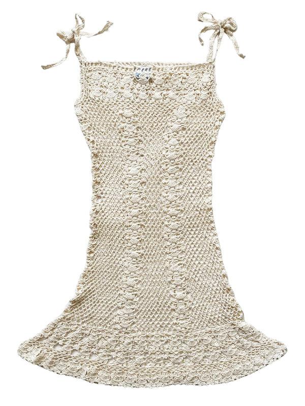 Anna Kosturova Crochet Marilyn Slip Dress
