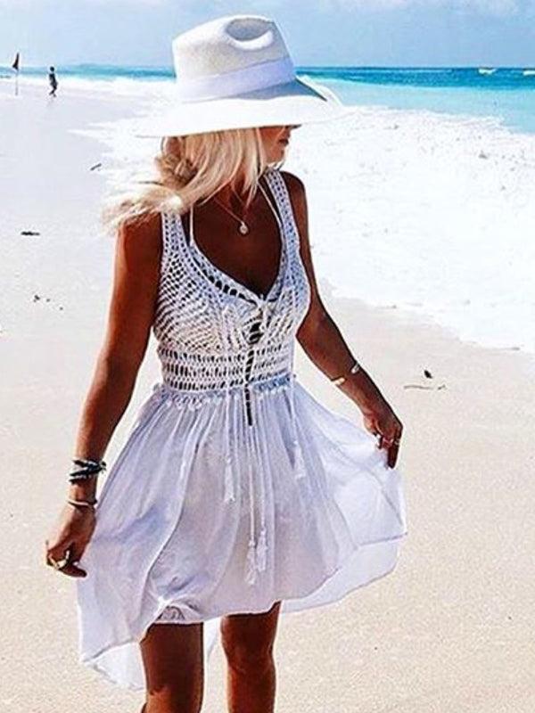 anna kosturova Crochet Marrakesh Mini Dress