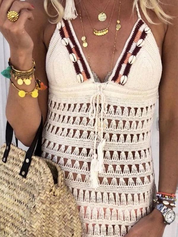 anna kosturova Crochet Medina Halter Dress