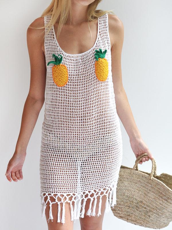 Anna Kosturova Crochet Pineapple Dress