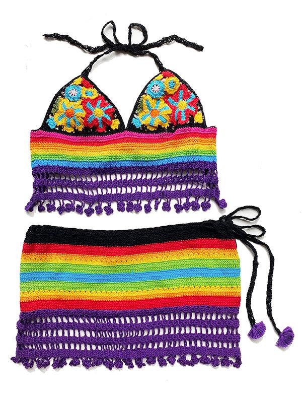 Anna Kosturova Crochet Rainbow Skirt