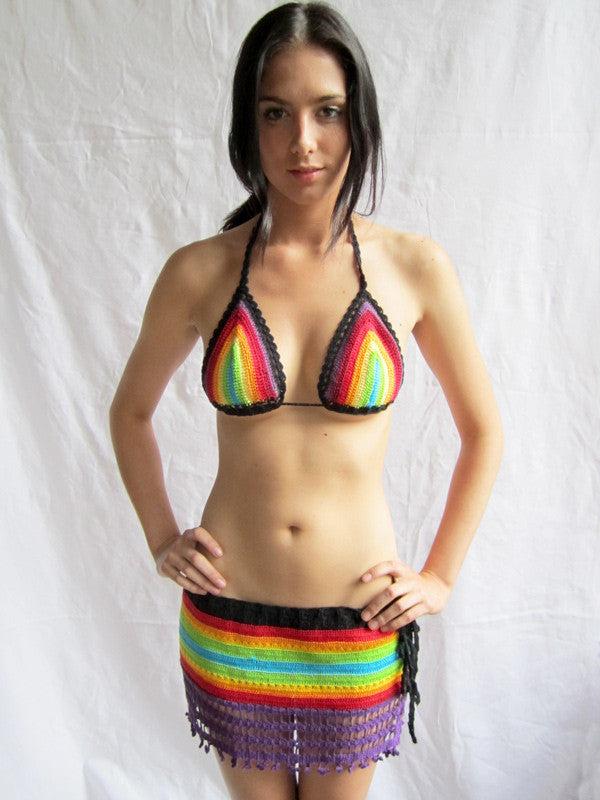 Anna Kosturova Crochet Rainbow Skirt
