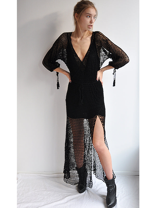 Anna Kosturova Crochet Stevie Maxi Dress