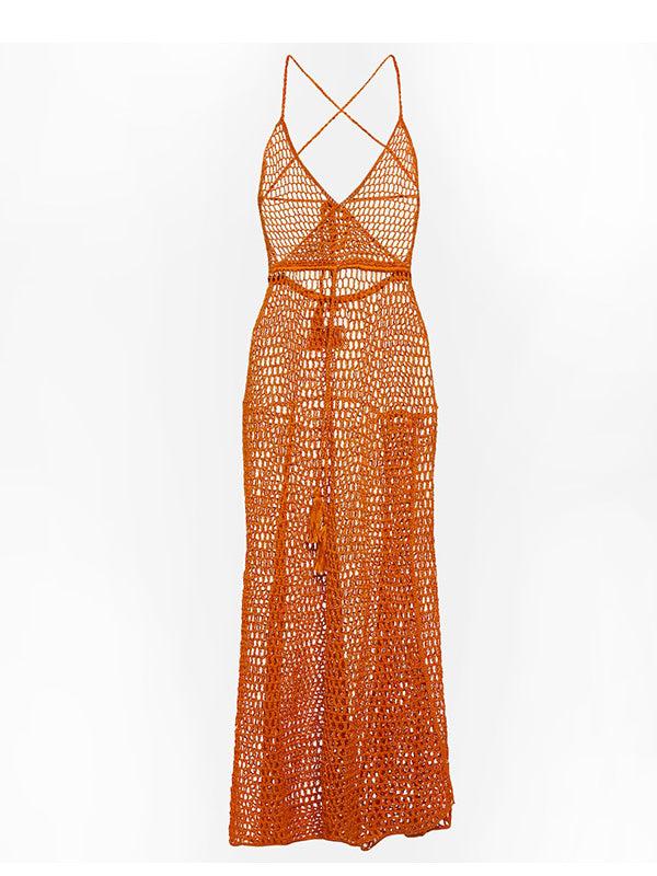 Anna Kosturova Crochet Stevie Slip Dress