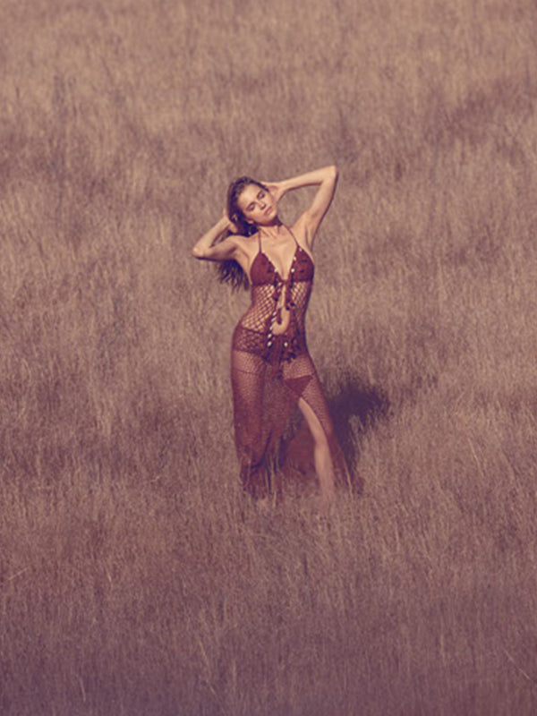 Anna Kosturova Crochet Zen Mesh Maxi Skirt/Dress