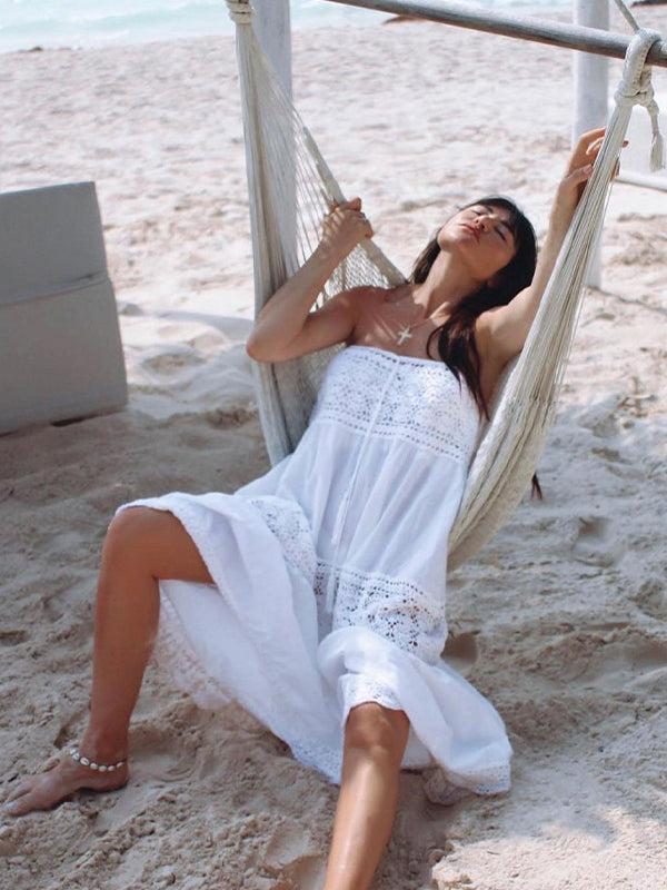 Anna Kosturova Filigree Maxi Skirt/Dress - White